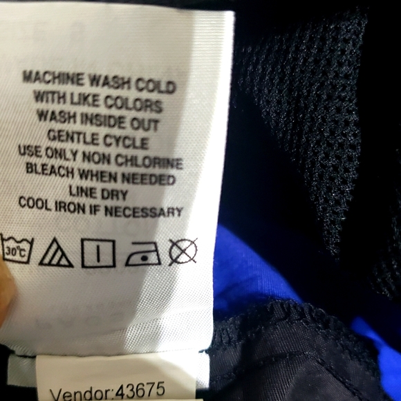 PacSun Ankle Zipper Black Blue and WhiteTrack Pants - Picture 10 of 11
